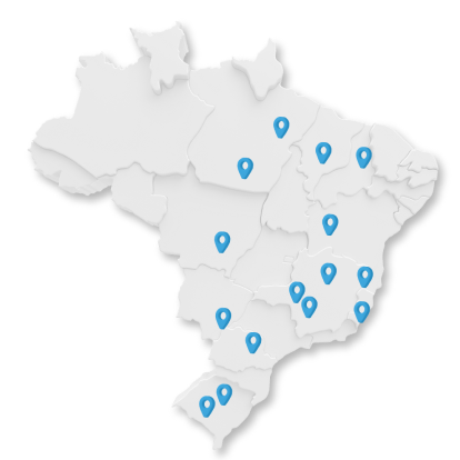 Mapa Brasil com presença CCS